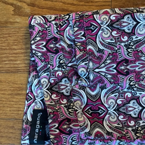 Sharagano Leggings with Pink and Black Pattern Womens Size 8 - Picture 2 of 5